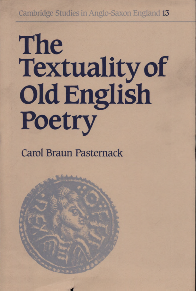 The Textuality of Old English Poetry Cover
