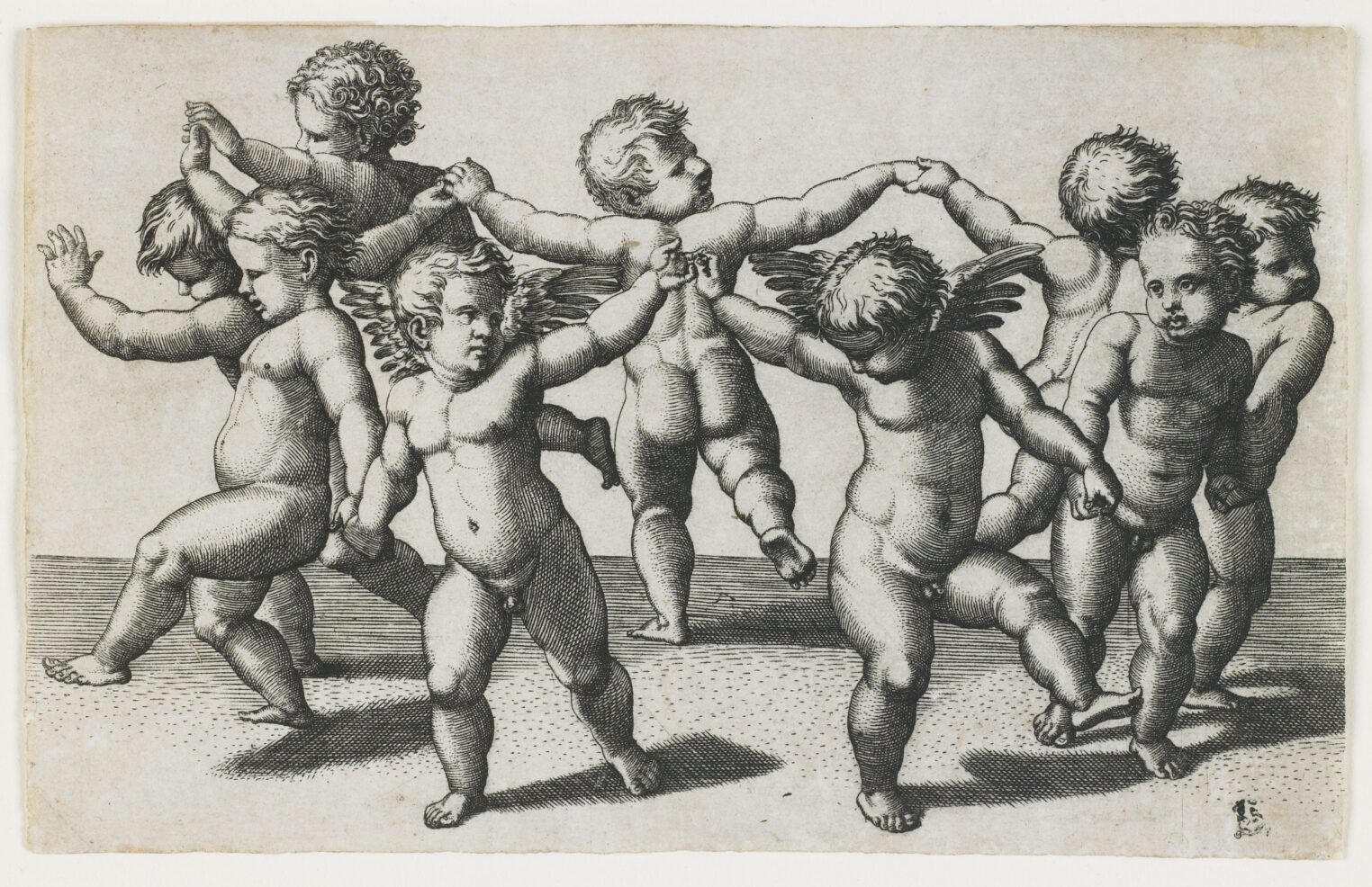 Two Cupids Leading Children in a Dance, c. 1517-1520 Two Cupids Leading Children in a Dance, c. 1517-1520
